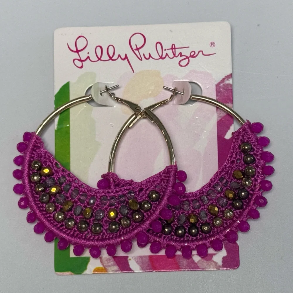Lilly Pulitzer Bougainvillea Embellished Earrings